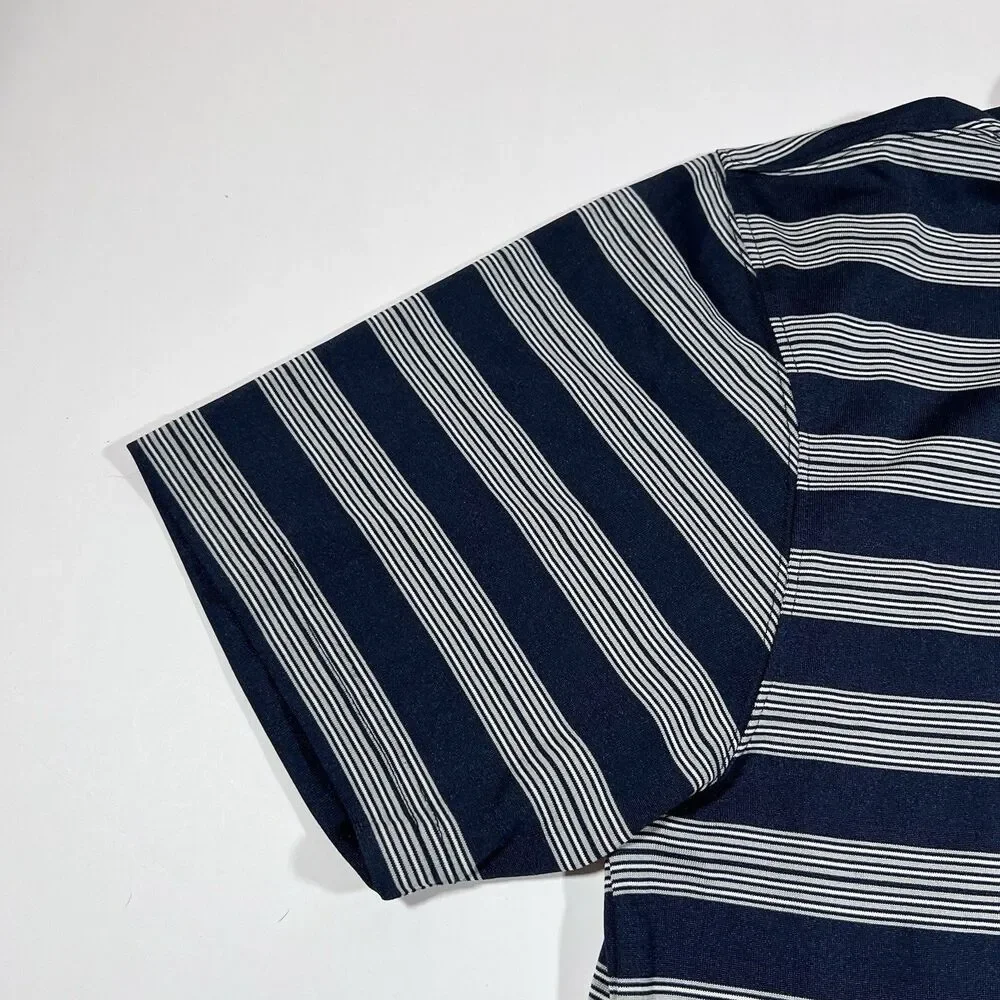 New York Yankees True Fan Genuine Merchandise Striped Polo Shirt Men's Large - Picture 9 of 10